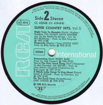 LP Various: Super Country Hits Vol. 5