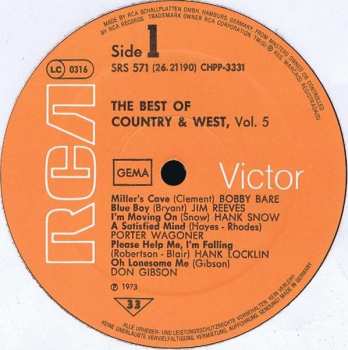 LP Various: The Best Of Country & West, Vol. 5