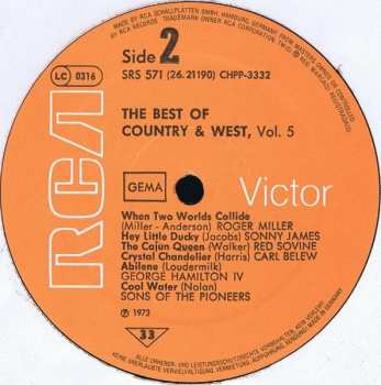 LP Various: The Best Of Country & West, Vol. 5