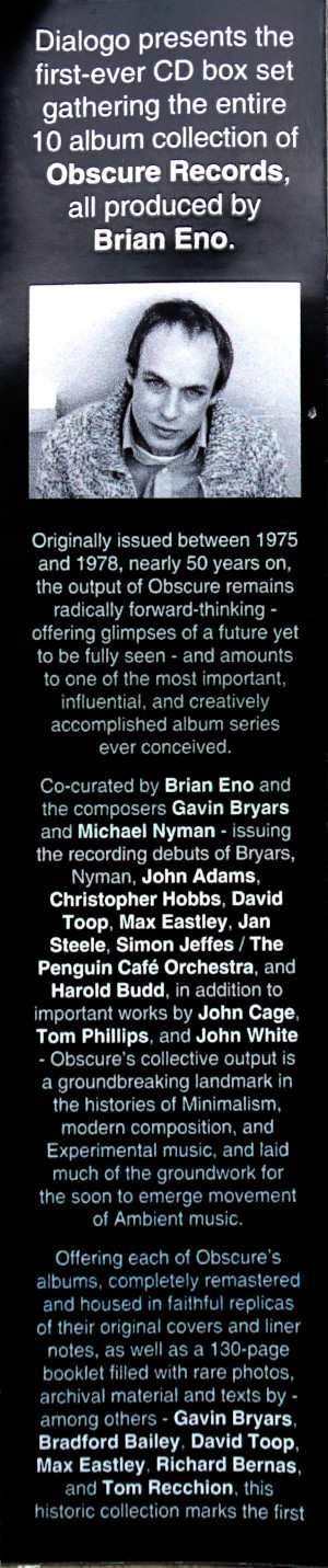 10CD/Box Set Various: The Complete Obscure Records Collection 1975-1978 LTD