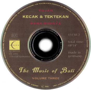 3CD/Box Set Various: The Music Of Bali