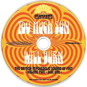 3CD/Box Set Various: Too Much Sun Will Burn (The British Psychedelic Sounds of 1967 Volume 2)