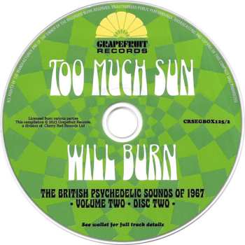 3CD/Box Set Various: Too Much Sun Will Burn (The British Psychedelic Sounds of 1967 Volume 2)