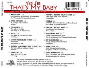 CD Various: Yes Sir, That's My Baby (The Golden Years Of Tin Pan Alley 1920-1929)