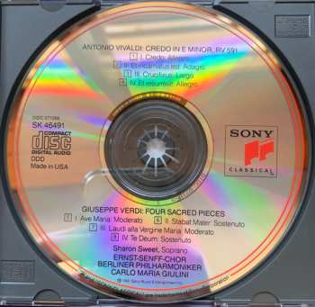 CD Berliner Philharmoniker: Quattro Pezzi Sacri / Credo