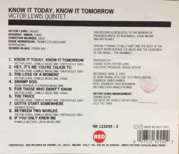 CD Victor Lewis: Know It Today, Know It Tomorrow