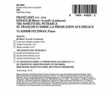 CD Franz Liszt: Sonata In B Minor / Tre Sonetti Del Petrarci
