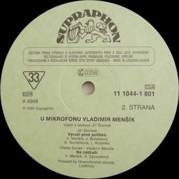 LP Vladimír Menšík: U Mikrofonu Vladimír Menšík