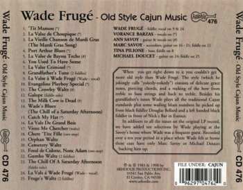 CD Wade Frugé: Old Style Cajun Music