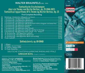 CD Staatsphilharmonie Rheinland-Pfalz: Fantastical Apparitions Of A Theme By Hector Berlioz, Op. 25; Sinfonia Brevis, Op. 69 