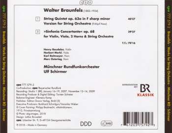 CD Münchner Rundfunkorchester: Quintet For String Orchestra Op. 63a / Sinfonia Concertante Op. 68