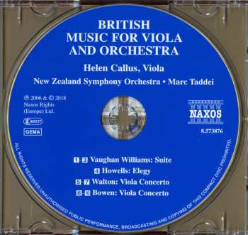 CD Ralph Vaughan Williams: British Music For Viola And Orchestra