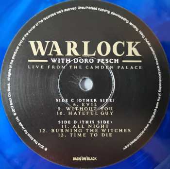 2LP Warlock: Live From The Camden Palace CLR