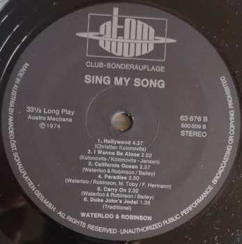 LP Waterloo & Robinson: Sing My Song