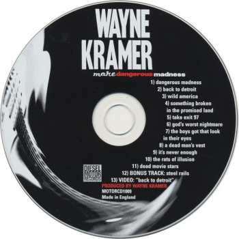 CD Wayne Kramer: More Dangerous Madness