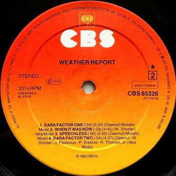 LP Weather Report: Weather Report