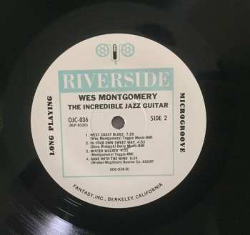 LP Wes Montgomery: The Incredible Jazz Guitar Of Wes Montgomery