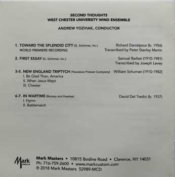 CD West Chester University Wind Ensemble: Second Thoughts