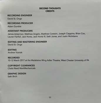 CD West Chester University Wind Ensemble: Second Thoughts