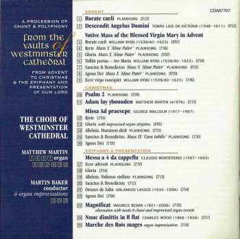 CD Westminster Cathedral Choir: A Procession Of Chant & Polyphony From The Vaults Of Westminster Cathedral