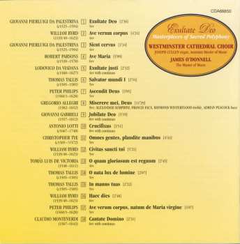 CD Westminster Cathedral Choir: Exultate Deo (Masterpieces Of Sacred Polyphony)