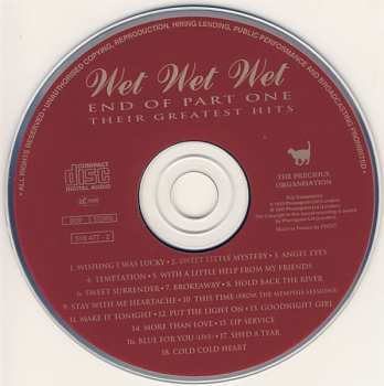 CD Wet Wet Wet: End Of Part One (Their Greatest Hits)