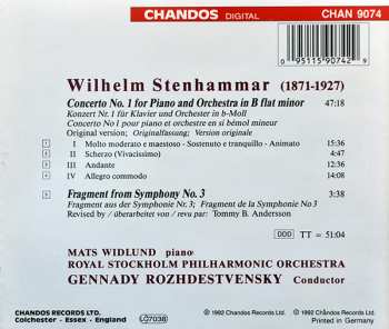 CD Wilhelm Stenhammar: Piano Concerto No. 1 In B Flat Minor (Original Version) / Fragment From Symphony No. 3