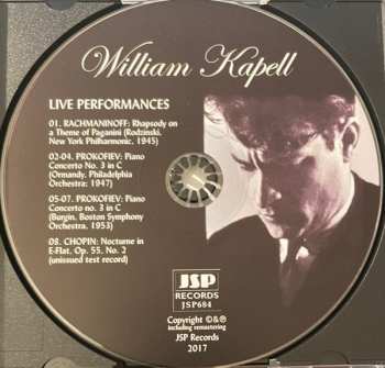 CD Sergei Prokofiev: Live Performances: Three First Releases