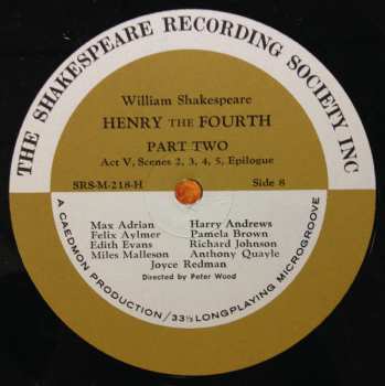 4LP/Box Set William Shakespeare: Henry The Fourth Part Two