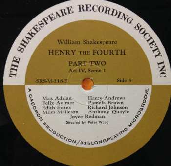 4LP/Box Set William Shakespeare: Henry The Fourth Part Two