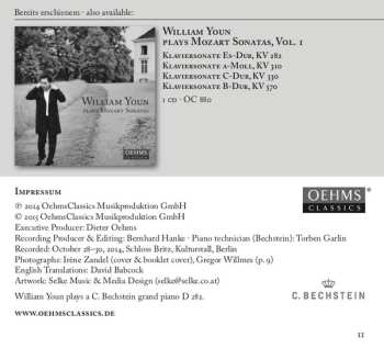 CD William Youn: Plays Mozart Sonatas Vol. 2