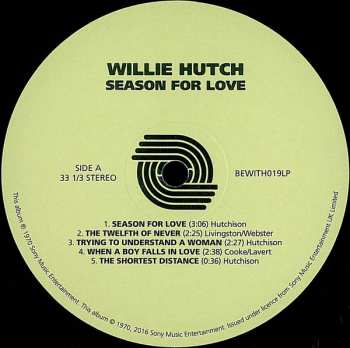 LP Willie Hutch: Season For Love LTD