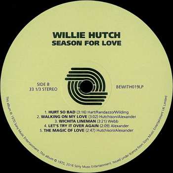 LP Willie Hutch: Season For Love LTD