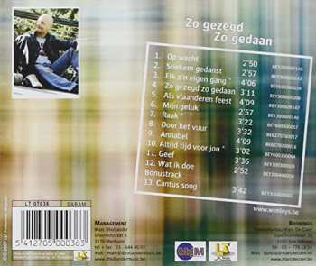 CD Wim Leys: Zo Gezegd Zo Gedaan