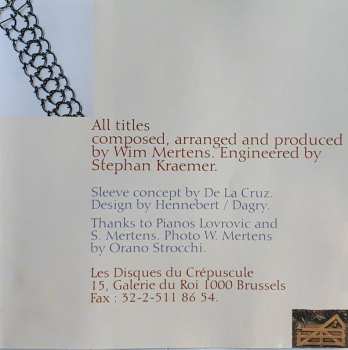 CD Wim Mertens: Jardin Clos