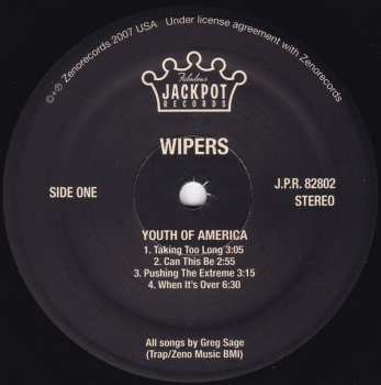 LP Wipers: Youth Of America