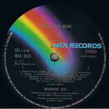 LP Wishbone Ash: Front Page News