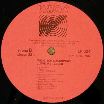 LP Wojciech Gąssowski: Love Me Tender