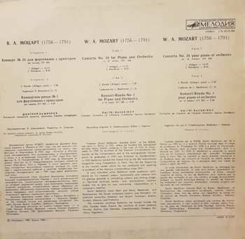 LP Wolfgang Amadeus Mozart: Concerto N°20, Konzert-Rondo N°1