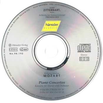 CD Wolfgang Amadeus Mozart: Piano Concertos (KV 37/39/40/41)