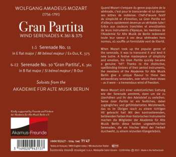 CD Wolfgang Amadeus Mozart: Gran Partita; Wind Serenades K 361 & 375