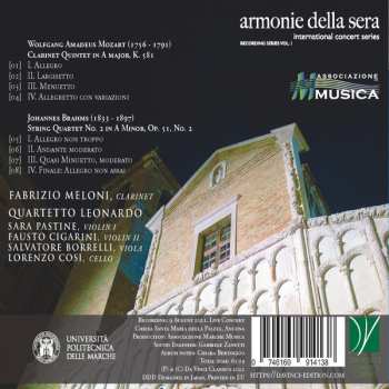 CD Johannes Brahms: Clarinet Quintet, K. 581 / String Quartet, Op. 51 No. 2