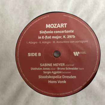 LP Wolfgang Amadeus Mozart: Clarinet Concerto K. 622 / Sinfonia Concertante K. 297b