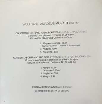 CD Wolfgang Amadeus Mozart: Piano Concertos 25 & 27