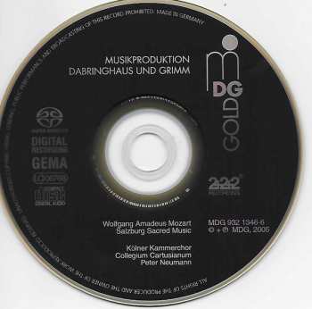 SACD Wolfgang Amadeus Mozart: Salzburg Sacred Music