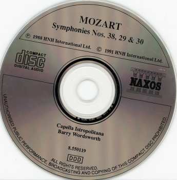 CD Wolfgang Amadeus Mozart: Symphony No. 38 'Prague', Symphonies Nos. 29 & 30