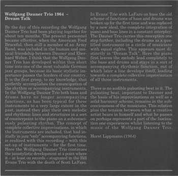 CD Wolfgang Dauner Trio: Dream Talk