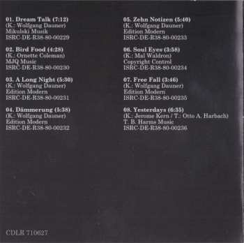 CD Wolfgang Dauner Trio: Dream Talk