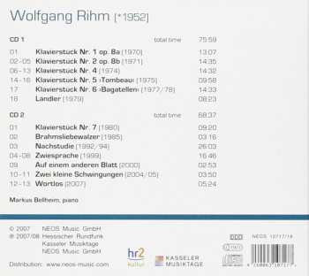 2CD Wolfgang Rihm: Piano Pieces