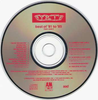 CD Y & T: Best Of '81 To '85